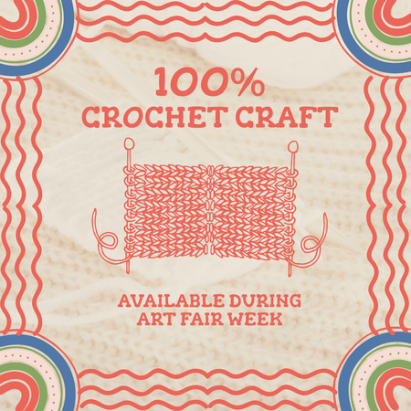 Knitting Fair Invitation Instagram Modelo de Design
