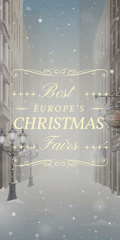 Ontwerpsjabloon van Graphic van best europe's Christmas fairs banner