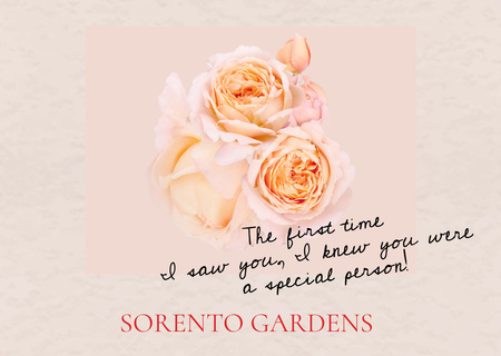 Platilla de diseño Gardens Advertisement with Tender Flowers Postcard