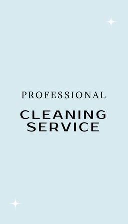 Professional Cleaning Services Offer In Blue Business Card US Vertical Design Template