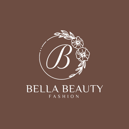 Emblema do salão de beleza e moda Logo Modelo de Design