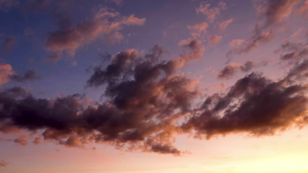 Template di design belle nuvole nel cielo serale Zoom Background
