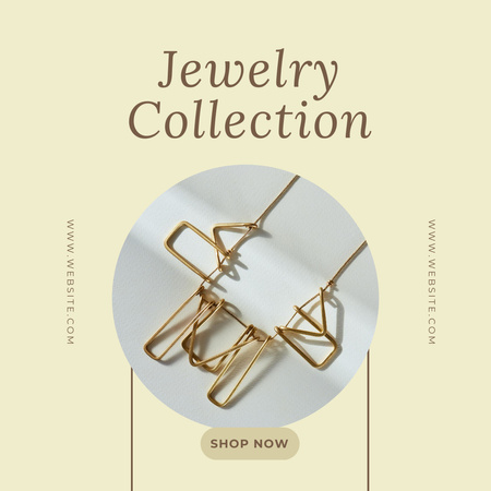 Jewelry Collection Sale with Original Necklace Instagram Design Template