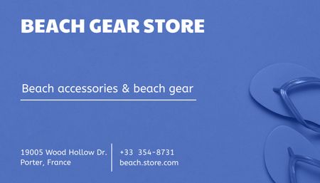 Beach Accessories Store Contact Details Business Card US Design Template