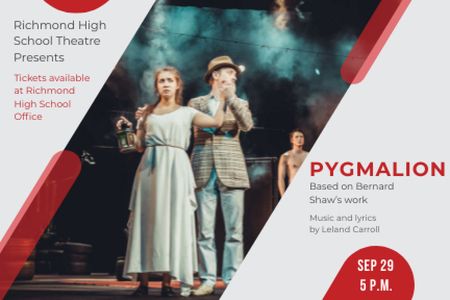 Pygmalion performance with Actors on Stage Gift Certificate Modelo de Design