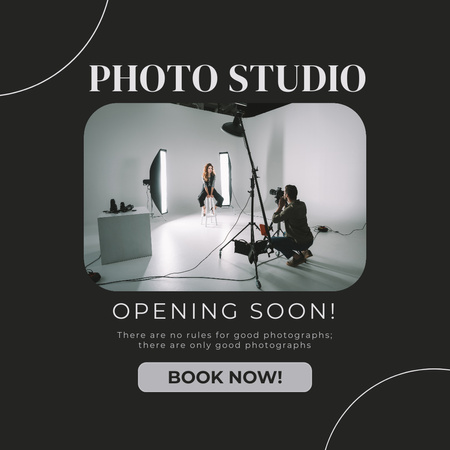 Photo Studio Opening Announcement Instagram Design Template