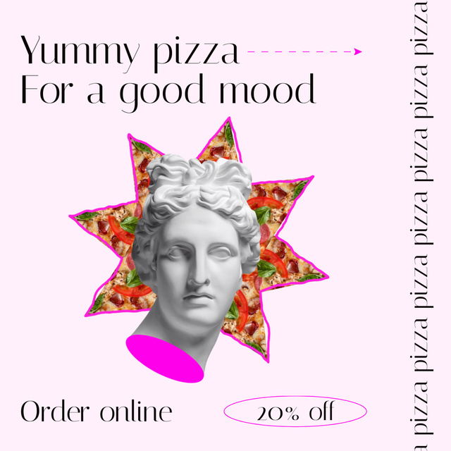 Delicious Pizza Offer for Good Mood Instagram Design Template