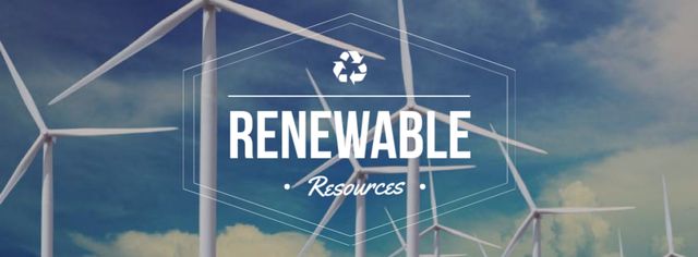 Renewable Energy Promotion Facebook coverデザインテンプレート