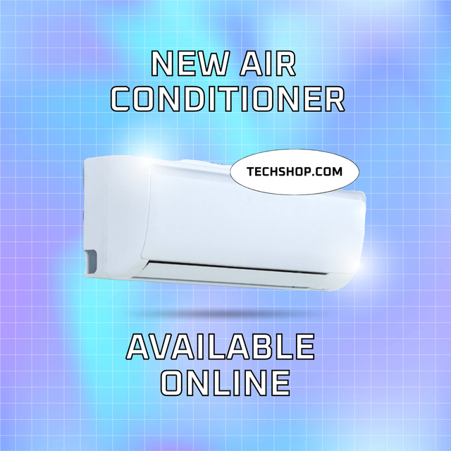 New Air Conditioner Order Offer in Online Store Instagram AD Design Template