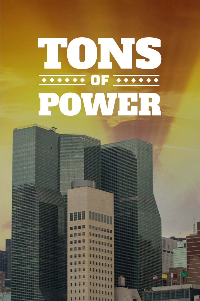 Modèle de visuel Tons of power with skyscrapers - Pinterest