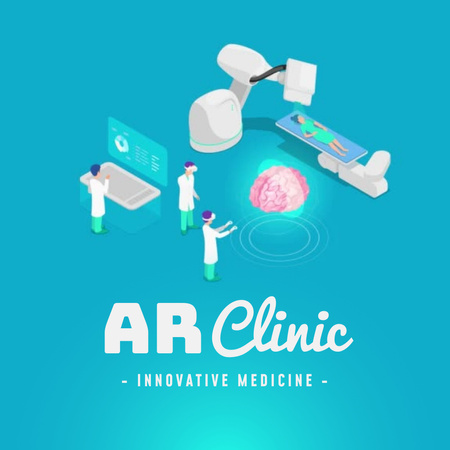Ontwerpsjabloon van Animated Post van virtual clinic services aanbod