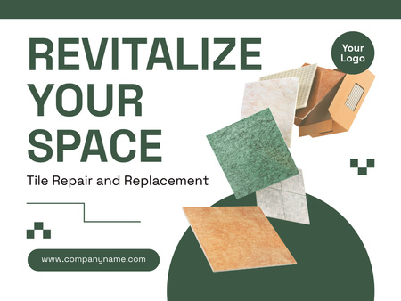 Platilla de diseño Offer of Flooring & Tiling Repair and Replacement Presentation