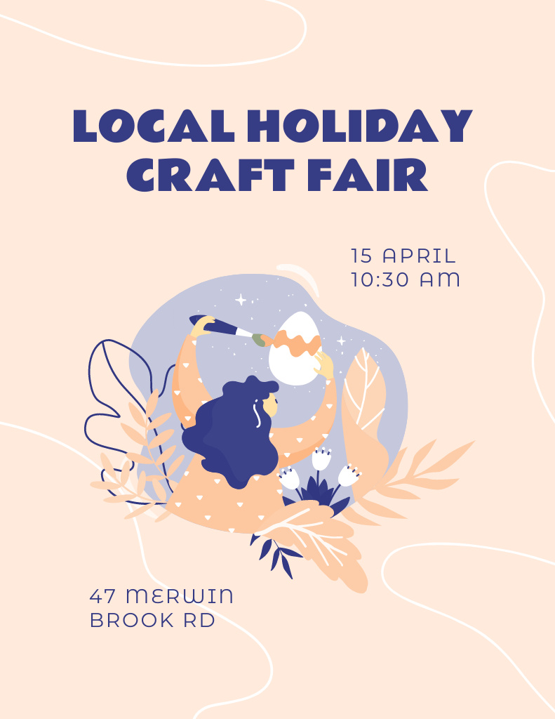 Local Easter Celebration and Fair Poster 8.5x11in Šablona návrhu