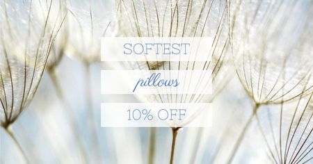 Softest Pillows Ad Tender Dandelion Seeds Facebook AD Design Template