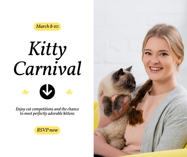 Adorable Cats Expo Facebook Design Template