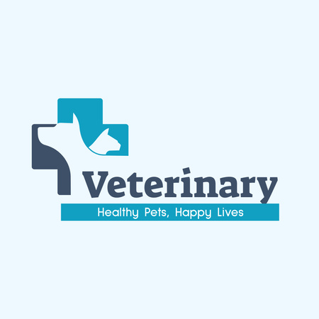 Healthy Life of Your Pet with Veterinary Services Animated Logo Design Template