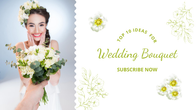 Bridal Flower Bouquets Youtube Thumbnail Πρότυπο σχεδίασης