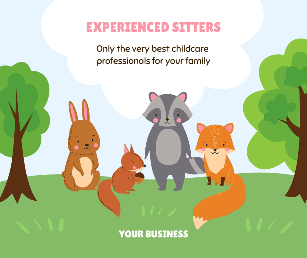 Experienced Sitters Services Offer Facebook Πρότυπο σχεδίασης