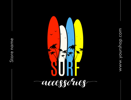 Surf Equipment Offer Postcard 4.2x5.5in Design Template