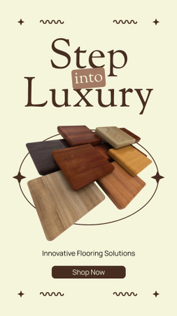 Luxury Flooring & Tiling Services Offer with Samples Instagram Story – шаблон для дизайну
