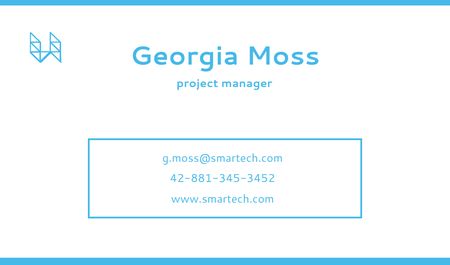 Ontwerpsjabloon van Business card van Project Manager Services Offer