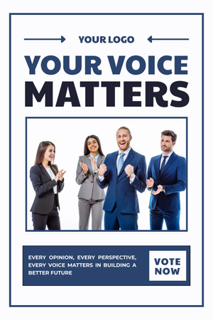 Promising Men and Women in Elections Pinterest Design Template