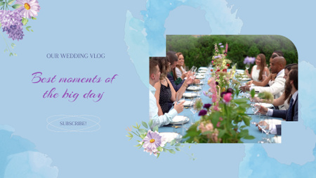 Wedding Vlog With Guests At Festive Table YouTube intro Design Template