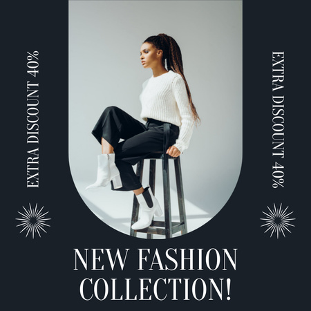 Plantilla de diseño de Discount on New Arrival Fashion Collection Instagram 