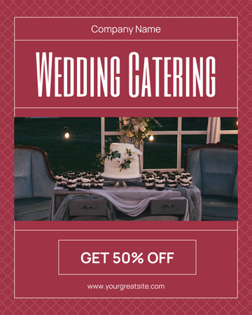 Services of Wedding Catering Instagram Post Vertical Design Template