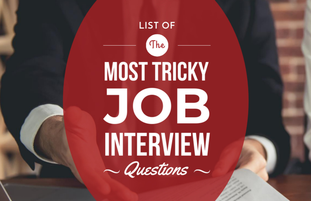Job Interview Tricks with Man in Suit Flyer 5.5x8.5in Horizontal – шаблон для дизайна
