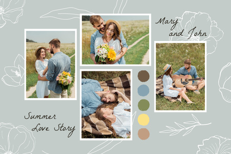 Captivating Love Expedition of a Pair Mood Board Design Template