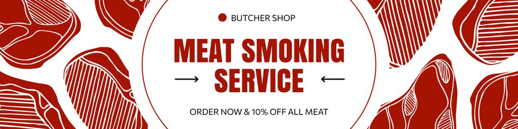Template di design Steaks Smoking Services Twitter