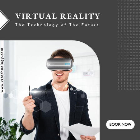 Virtual Reality New Experience Ad Instagram Design Template