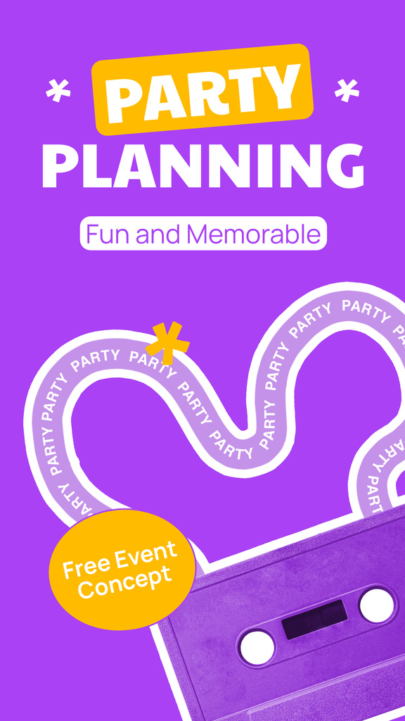 Planning Memorable Parties Instagram Story Šablona návrhu