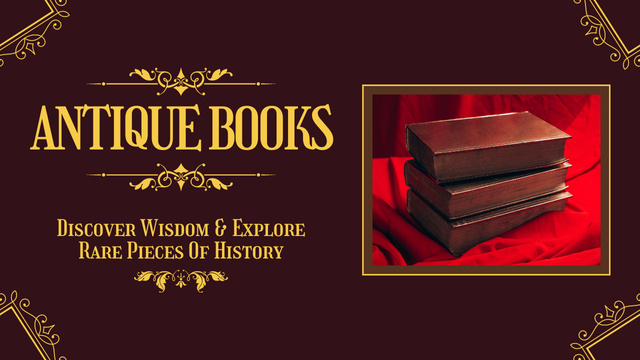 Offer of Rare Antiquarian Books Youtube Thumbnail – шаблон для дизайна