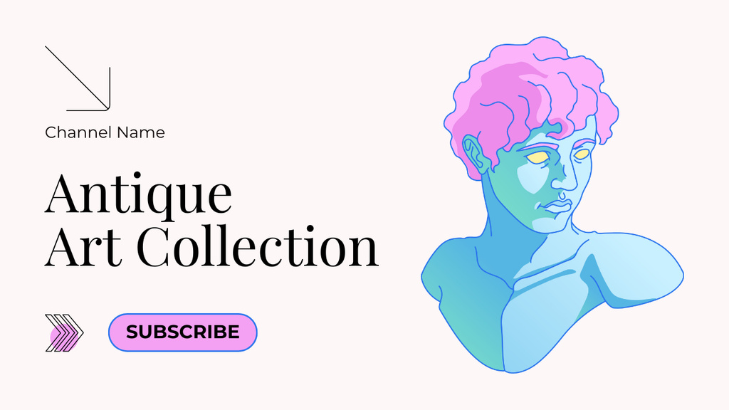 Antiques Art Collection Youtube Thumbnail – шаблон для дизайну