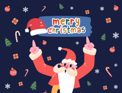 Christmas Cheers with Illustration of Joyful Santa