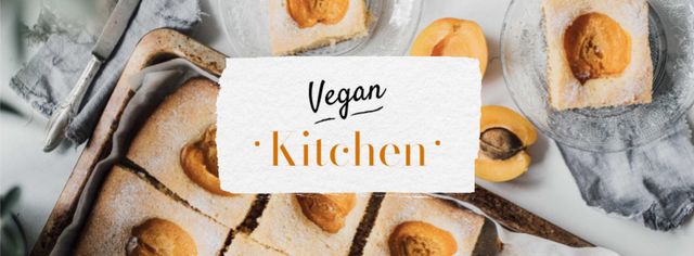 Vegan Kitchen Concept with Apricots Facebook coverデザインテンプレート