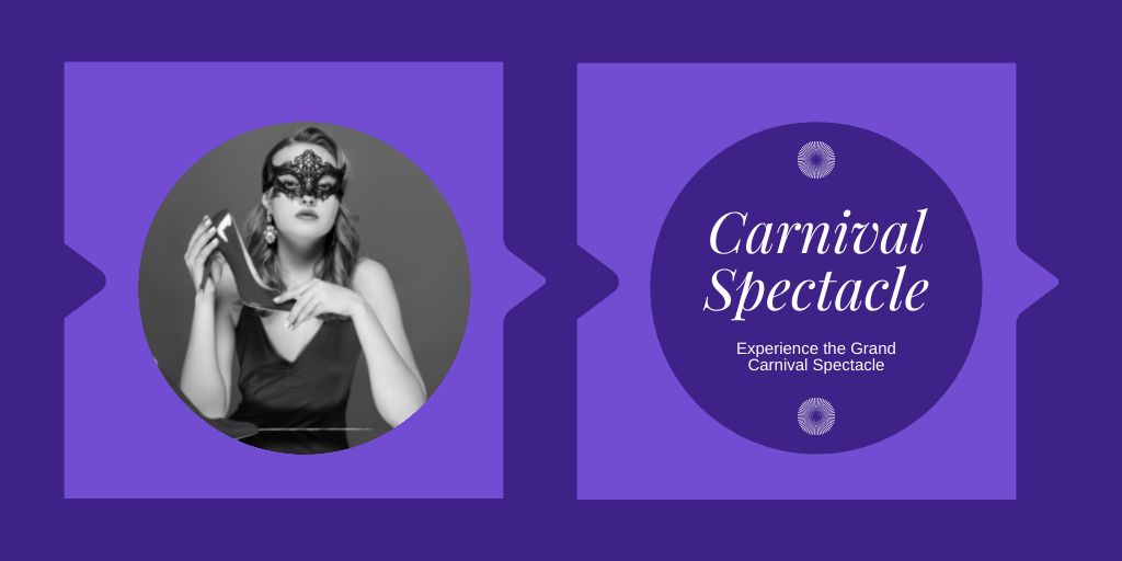 Grand Carnival Spectacle In Masks Twitter Design Template