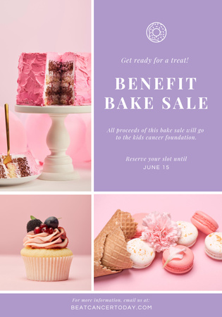 Baking Sale Announcement Poster 28x40in Design Template