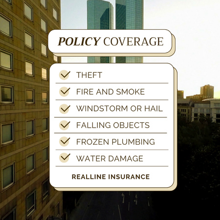Plantilla de diseño de anuncio de seguro inmobiliario Animated Post 