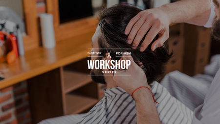 Plantilla de diseño de rockabilly taller de peinados con el hombre con estilo Youtube 