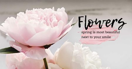Plantilla de diseño de Beautiful Spring Flower Facebook AD 