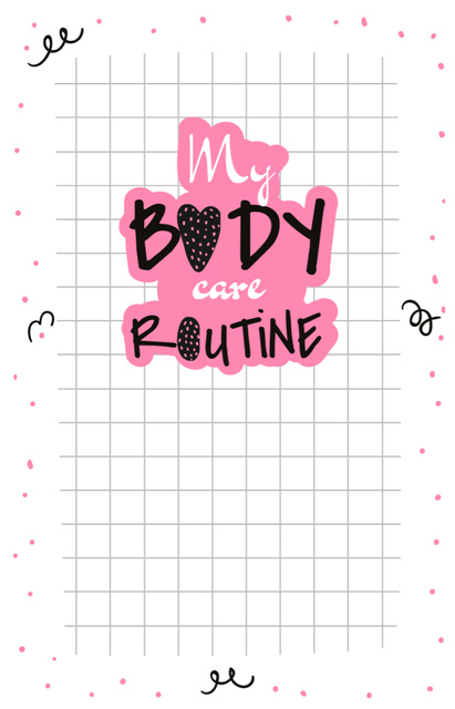 Beauty Routine tips on grid pattern IGTV Cover Design Template