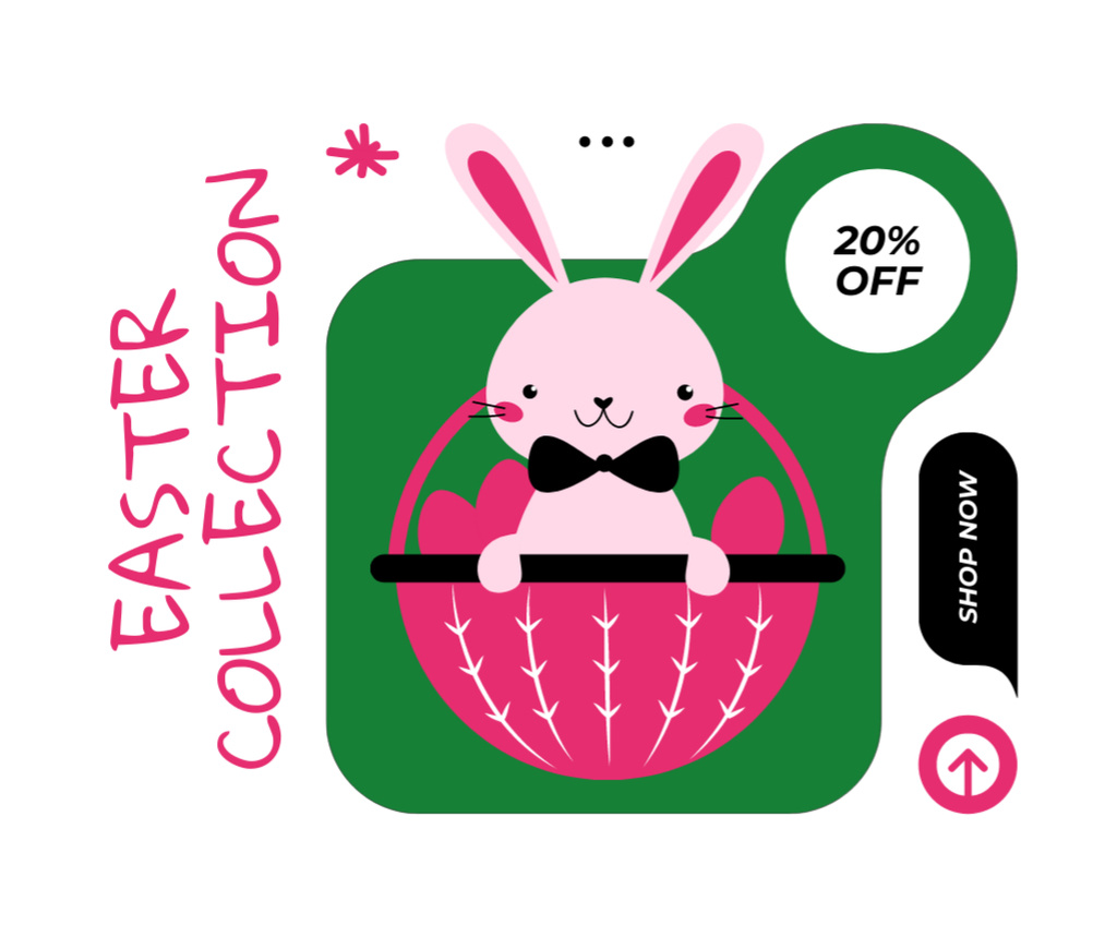 Easter Collection Promo of Discount Facebook Design Template
