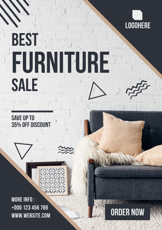 Template di design Furniture Sale Ads Poster