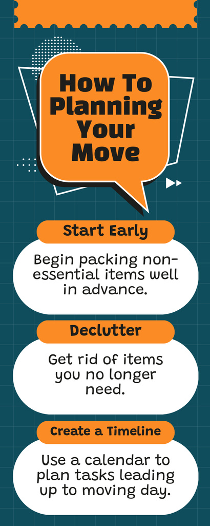 Tips for Planning House Move Infographic – шаблон для дизайна