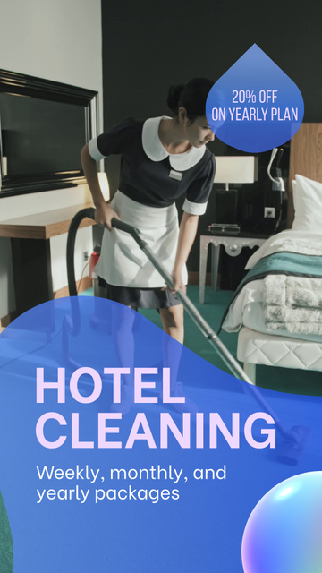 Plantilla de diseño de Professional Hotel Cleaning Service With Discount And Packages TikTok Video 