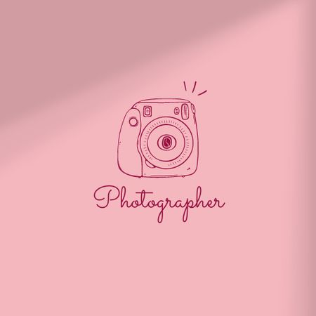 Ontwerpsjabloon van Logo van Cute Camera Illustration