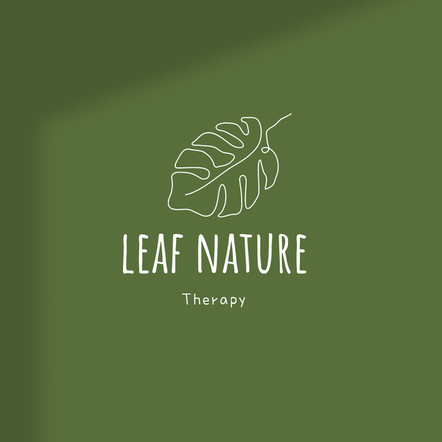 Emblem with Plant Leaf Logo Design Template